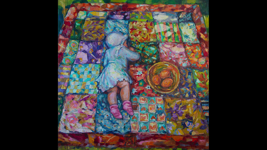 Easter Morning, Anna Shesterikova, 100x100 cm, canvas, oil