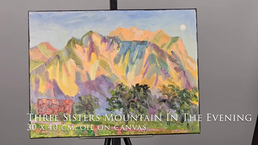 Three Sisters Mountain in the Evening