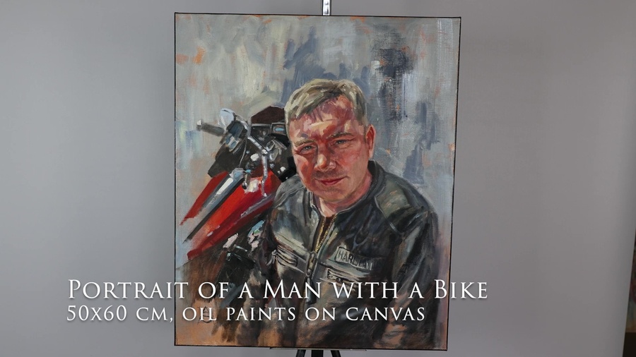Portrait of a Man with a Bike