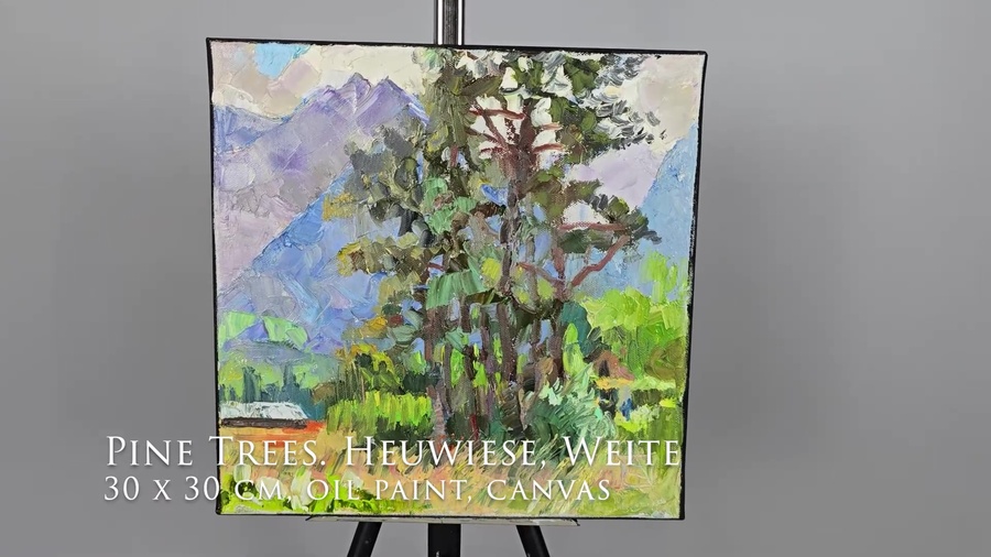 Pine Trees. Heuwiese, Weite