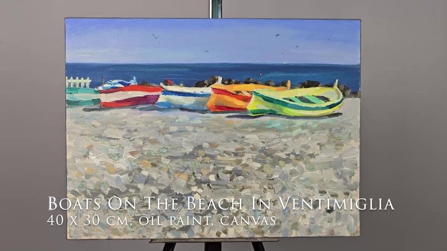Boats On The Beach In Ventimiglia