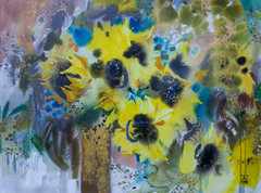 Sunflowers In The Golden Vase