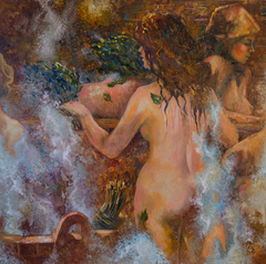 In a Bath-house