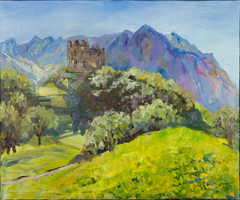 View Of The Ruins Of Wartau Castle