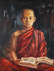 Buddhist Novice from a Tibetan Monastery