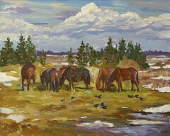 Под весенним солнцем