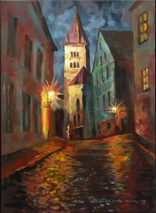 A Village at Night